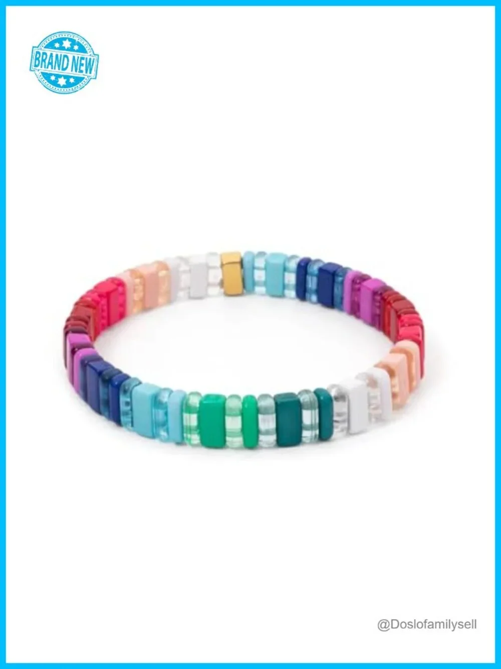 Stretch Enamel Beaded Bracelet Stack 3-Piece Set